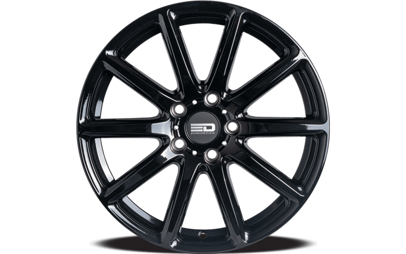 Jante Euro Design Legend en alliage Noir brillant de 18x8 pouces