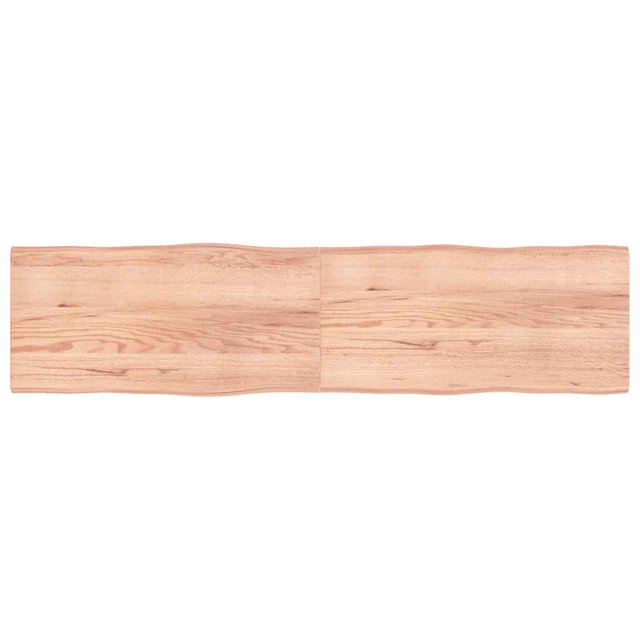 vidaXL Table Top Light Brown 200x50x(2-4)cm Treated Solid Wood Live Edge