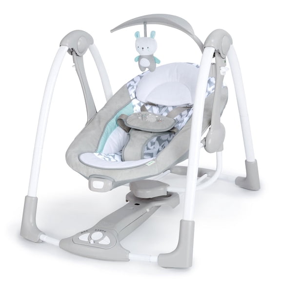 Ingenuity ConvertMe Swing-2-Seat Portable Swing - Raylan, Age Group 0 - 9 Months; from 6 to 20 lbs