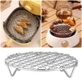 thumbnail image 1 of Household Stainless Steel Barbecue Net Round With Feet Around The Stove Cooking Tea Pottery Trailer Mounted Grill Grill Oven Apartment Grille Outdoor Small Grill Ventilation Grill Outdoor, 1 of 3
