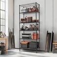 thumbnail image 1 of 6 Tier Wire Shelf Rack, Garage Tool Rack Wire Shelving Unit, Adjustable Storage Shelf for Garage Kitchen Pantry Office(23.6" W x 13.7" D x 70.8" H), 1 of 8