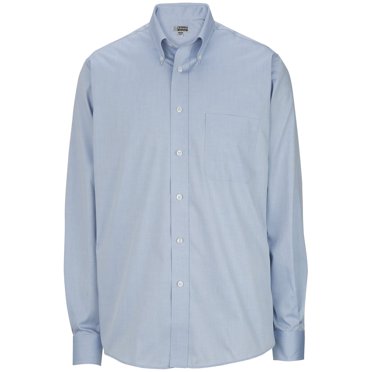 Ed Garments Men's Long Sleeve Pinpoint Oxford Shirt, BLUE, XXXX-Large 35