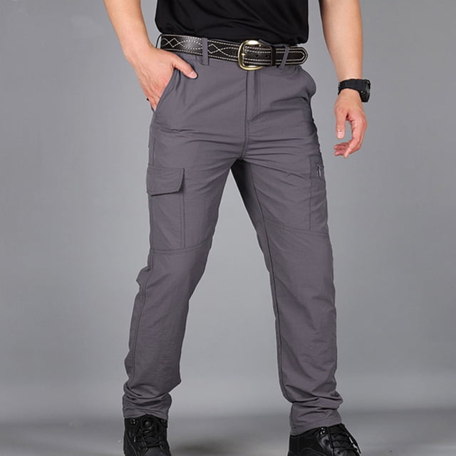 cllios Cargo Pantalon pour Hommes Grande Taille Pantalon Tactique Résistant à l'Eau Pantalon Cargo en Ripstop Léger EDC Pantalon de Travail de Randonnée Extérieur Séchage Rapide Pantalon de Travail Multi-Poches