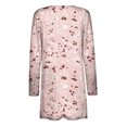 thumbnail image 5 of Pompotops Chemisier Décontracté à Manches Longues Imprimé pour Femmes avec Poche Cardigan Liquidation, 5 of 5
