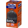 thumbnail image 1 of Hefty™ Garbage Bags, Strong Regular 75 Litres Black, EasyFlaps™, Arm & Hammer odour neutralizer, 30 Bags, 1 of 16