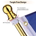 thumbnail image 4 of Yescom 2 Pack 8 Ft Sectional Indoor Flag Pole Kit Base Ball Aluminum 3x5 Ft US Flag, 4 of 11