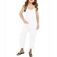 thumbnail image 1 of Full Length Pants Overalls, Girls Casual Jumpsuits Sleeveless Summer Rompers Long Pants With Pockets For 5-14 Years, 1 of 6