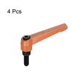thumbnail image 3 of Unique Bargains 4 Pack M8 x 25mm Male Threaded Stud Adjustable Clamping Lever Handle Bolt Knob Orange, 3 of 6
