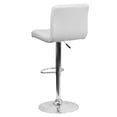 thumbnail image 2 of Heavenly Collections Adjustable Faux Leather Swivel Bar Stool, Set of 2, White, Modern Style, 2 of 9
