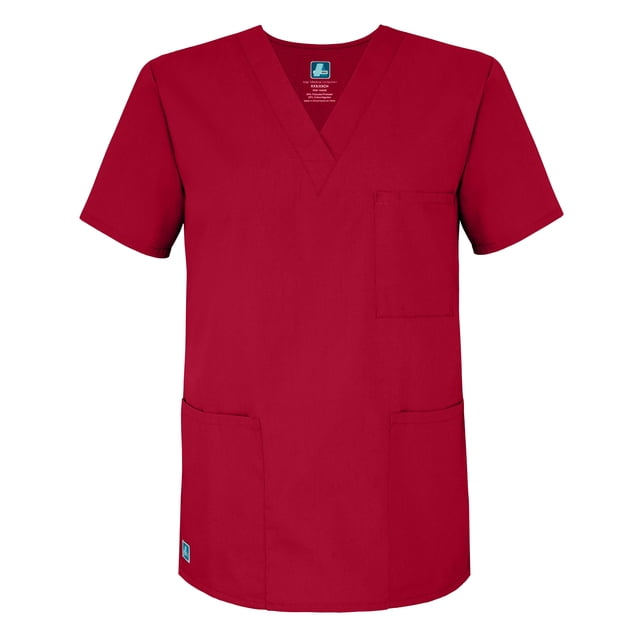 Adar Universal Unisex V-Neck Tunic 3 Pocket Scrub Top (Available in 39 Colors)