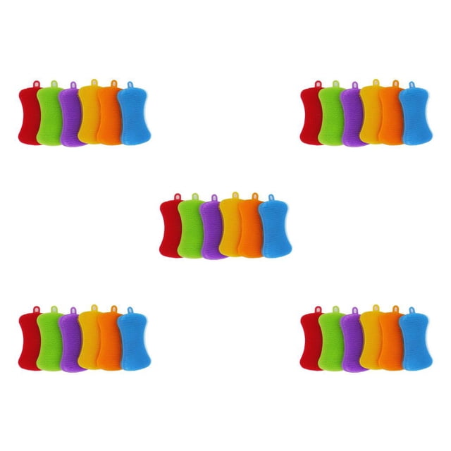 bedienty Silicone Dish Washing Sponge Scrubber Kitchen Cleaning Dish Tool Soft Cleaning Brush Kitchen Tool 5Set