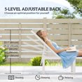 thumbnail image 4 of Outsunny Outdoor Lounge Chair, 5-Position Tanning Chair, Dark Blue, 4 of 10