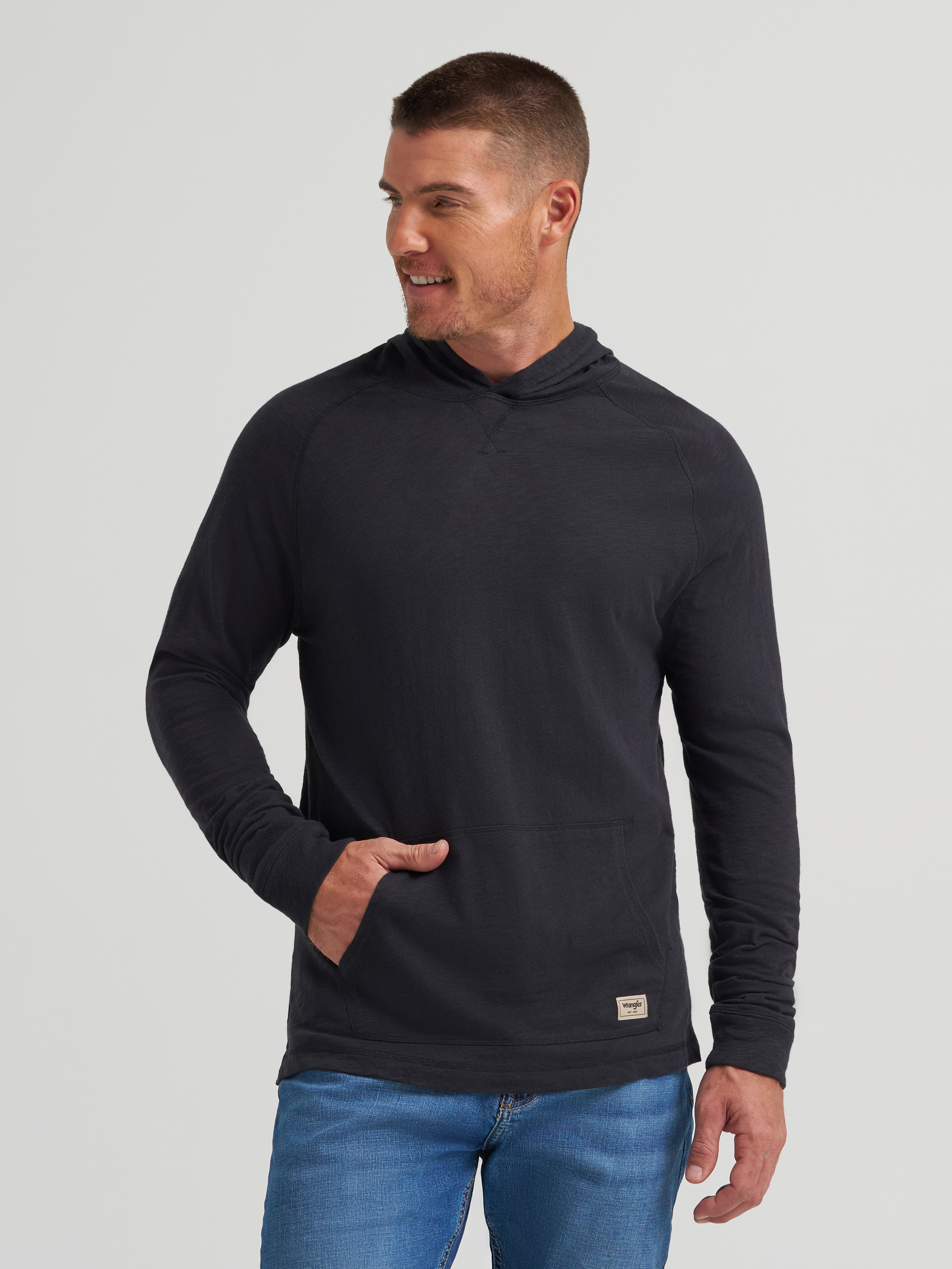 Wrangler® Men'S Long Sleeve Hooded Pullover