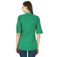 thumbnail image 4 of Robe Haut Boho Unie Tenue Décontractée Tunique Vêtements pour Femmes Coton Robe d'Été, 4 of 4