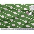 thumbnail image 2 of Soimoi Green Poly Georgette Fabric Dot & Stripe Print Sewing Fabric Yard 42 Inch Wide, 2 of 5