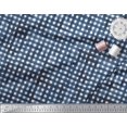 thumbnail image 2 of Soimoi Blue Rayon Fabric Check Check Printed Fabric 1 Yard 56 Inch Wide, 2 of 2