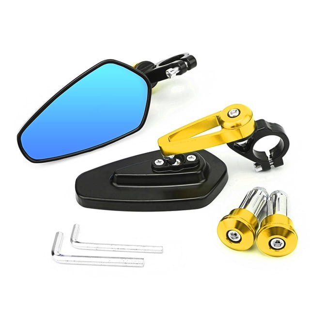 1 Paire de Rétroviseurs de Guidon de Moto 22mm Remplacement Rétro Guidon Vue Latérale Accessoires Modifiés
