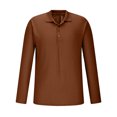 thumbnail image 2 of Jalioing Men's Collared Shirt Long Sleeve Button Golf Shirts Business Casual Ribbed Stretchy Pullover Tee, 2 of 5