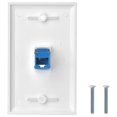 thumbnail image 3 of 40X Cat6 Ethernet Sortie de Plaque Murale 1 Port RJ45 Réseau Femelle à Femelle Mur Coupleur Jack Plaque Blanc & Bleu, 3 of 9