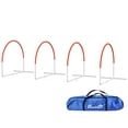thumbnail image 1 of Dog Agility Kit Pet Obstacle Course Training Equipment Outdoor with Weave Poles, Carry Bag, Orange, 1 of 6