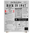 thumbnail image 1 of The Party Post 77th Birthday Party Decorations Poster Born in 1947, 1 of 5