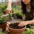 thumbnail image 4 of Truelles de Jardin Outil à Main pour Hommes Femmes Acier Inoxydable Manche en Plastique Pelle Pointue Râteau pour Plantation Désherbage 2 Pcs, 4 of 6