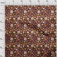 thumbnail image 2 of oneOone Velvet Maroon Fabric Florals Sewing Craft Projects Fabric Prints By Yard 58 Inch Wide-L4, 2 of 4