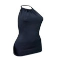 thumbnail image 4 of Summer Knitted Dress Solid Color Sleeveless Halter Neck Backless Slim Women Skirt, 4 of 8