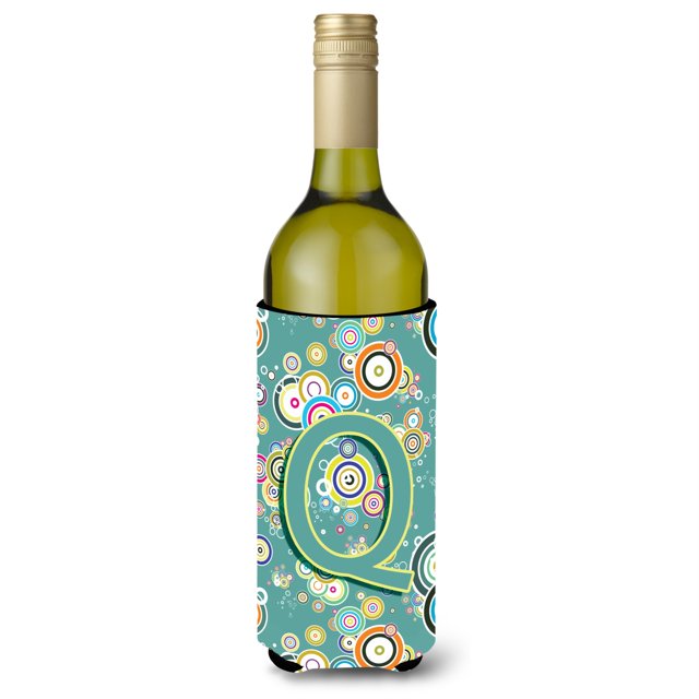 Lettre Q Cercle Initiale Alphabet Bouteille de Vin Isolant de Boisson CJ2015-QLITERK