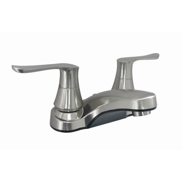 American Brass Robinet U-YNN77N-DH3-E Utilisé pour Lavabo; Entraxe de 4 Pouces; Lavabo à 2 Poignées; avec Poignées Sabre Pleines; Nickel Brossé