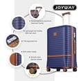 thumbnail image 4 of Joyway - Ensemble de 5 Valises Rigides à Roulettes en ABS (Valise Extensible 51 X 61 cm) - Bagage Enregistré de 71 cm - Brun Marine, 4 of 6