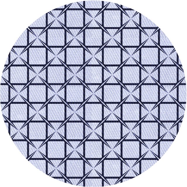 Ahgly Company Machine Washable Indoor Round Transitional Lavender Blue Area Rugs, 5' Round