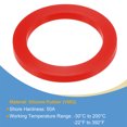 thumbnail image 3 of Unique Bargains Rondelle Plate en Caoutchouc de Silicone DN65 de 2-1/2 Pieds Connecteur Rapide Joint Rouge, 3 of 5