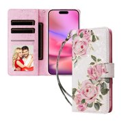 FOXDOCK Floral Wallet Phone Case for Samsung Galaxy A07 4G/5G , PU Leather Flip Case with Card Slots, Shockproof Kickstand Folio Cover