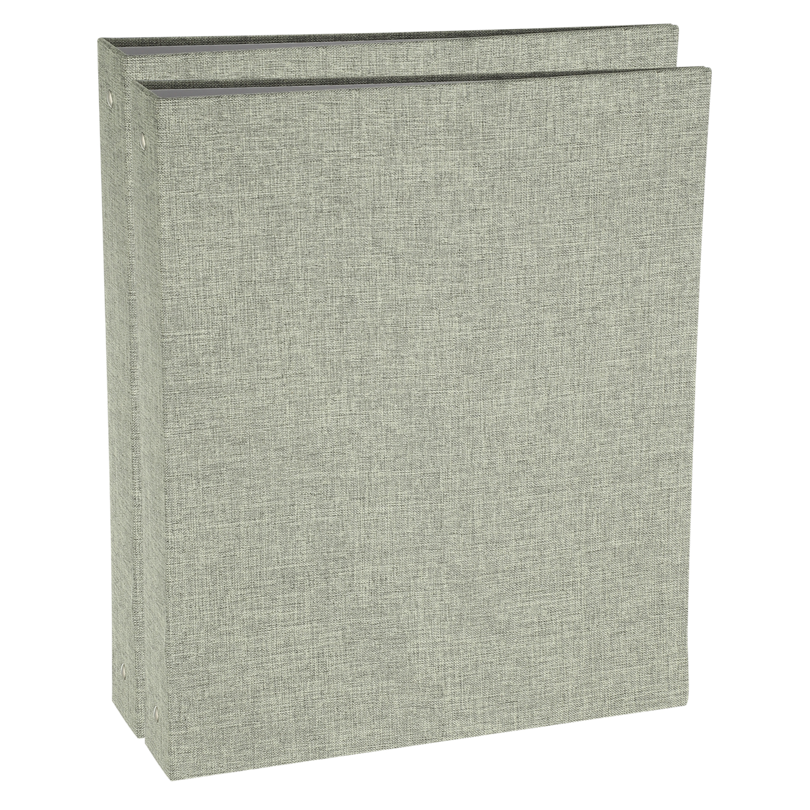 Uxcell 3 Ring Binder, 2 Pcs A4 Size Flexible Round Binder Big Capacity Linen Planner Binder for Business Home Classroom, Grey