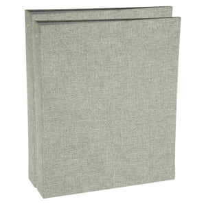 Uxcell 3 Ring Binder, 2 Pcs A4 Size Flexible Round Binder Big Capacity Linen Planner Binder for Business Home Classroom, Grey