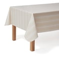 thumbnail image 2 of Mainstays PEVA Tablecloth 60" x 84", Beige Tan Stripe, 2 of 4