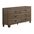 thumbnail image 4 of Dark Walnut Wood 3pc Bedroom Set with Bed + Dresser + Nightstand, 4 of 5