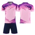 thumbnail image 2 of Custom Football Kit Set for Adult and Child, Name Number Team Logo DIY Family Match Personalized Jersey Shirt Shorts Set, Dad and Son Matching Outfits Purple S, 2 of 6