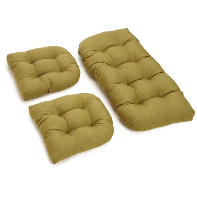 Ensemble de Coussins Capitonnés pour Causeuse en Polyester Filé en Forme de U (Ensemble de 3)
