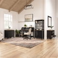 thumbnail image 4 of Mayfield 60W L Shaped Computer Desk in Vintage Black and Reclaimed Pine, 4 of 11