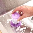 thumbnail image 2 of Antqov Add Liquid To Wash The Pan Brush Press Type Automatic Add Liquid To Wash The Dishes Brush Do Not Oil And Do Not Damage The Pan Multi-functional Decontamin, 2 of 4