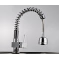 thumbnail image 4 of DROP Bath and Kitchen DR091025 Single Hole Brass Spring Kitchen Sink Faucet with Round shape in Chrome color, 4 of 6