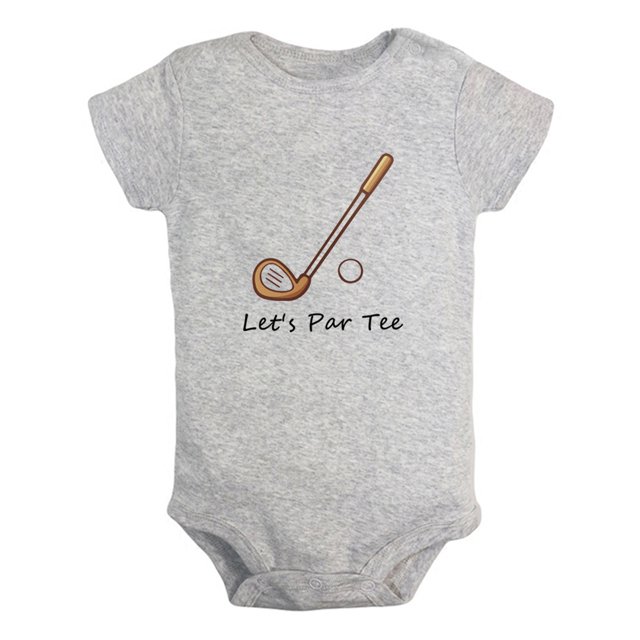 iDzn Let's Par Tee Golf Funny Rompers For Babies, Newborn Baby Unisex Bodysuits, Infant Jumpsuits, Toddler 0-24 Months Kids One-Piece Oufits