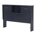 thumbnail image 2 of South Shore Ulysses Full Bookcase Headboard with Storage and Sliding Doors, in Blueberry, 2 of 12