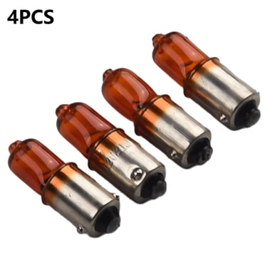 4x Motorcycle Motorbike Mini Indicator Bulbs Halogen BA9S Base Amber 12V 21W