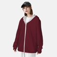 thumbnail image 3 of Lsque Maroon Pattern UPF 50+ Lightweight Sun Protection Men's Women's Long Sleeve Shirt, Hoodie Performance -Small, 3 of 7