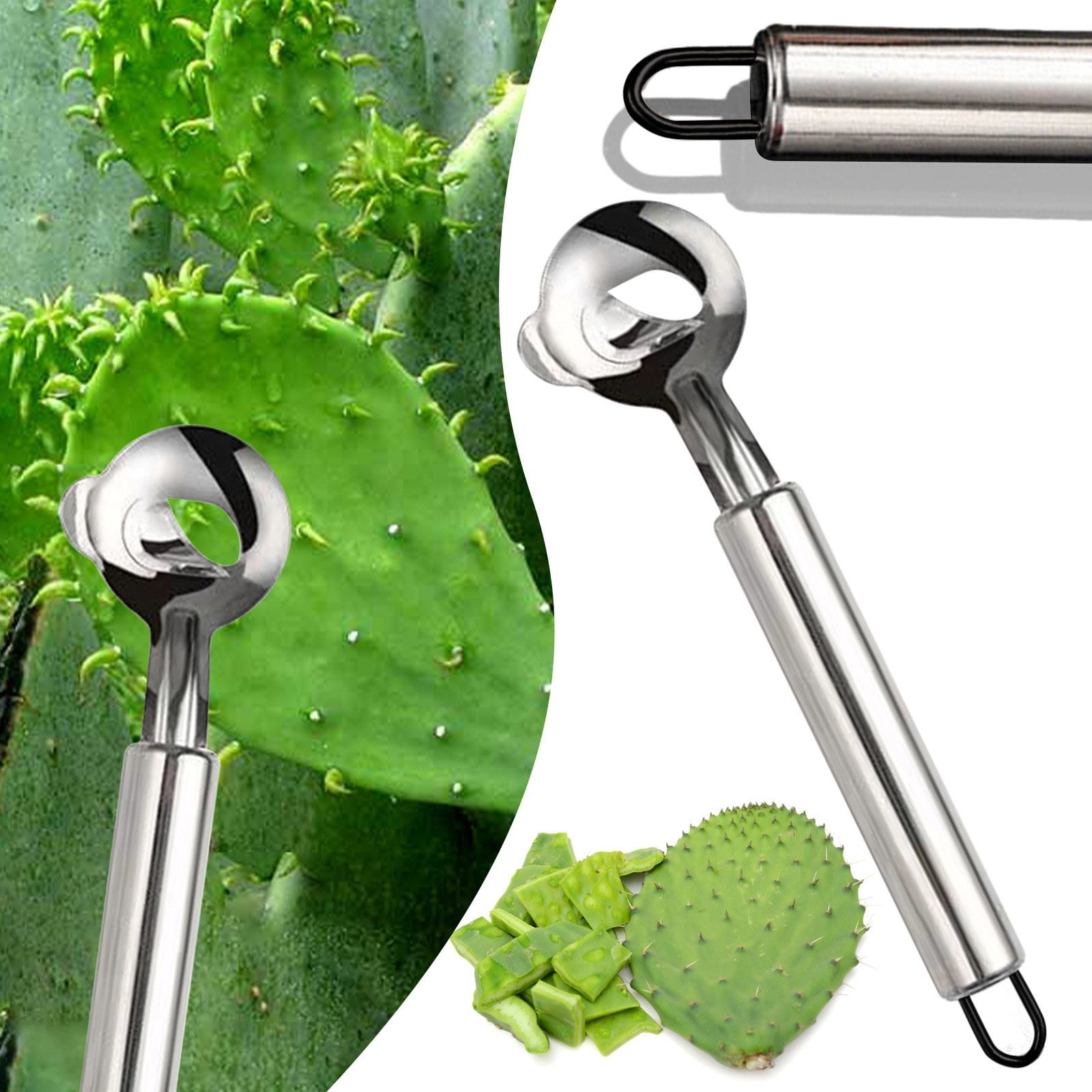 Multifunctional Stainless Steel Kitchen Knife for Cactus Thorn Removal Ergonomic Noodle Cutting Tool 18.7cm Culinary Blade 2-Pcs Professional Grade Chamfering Knife Set