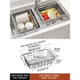 thumbnail image 2 of EGNMCR Sink, Basket, Stainless Steel Sink, Vegetable Sink, Telescopic Kitchen Storage Rack, Dish Storage Rack, Kitchen Supplies Drainage basket, 2 of 2