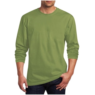 cfhntfmh Chemises Grandes Tailles pour Hommes Col Rond Coton Manches Longues T-Shirts Hauts Décontractés Amples Hauts Surdimensionnés T-Shirts Basiques